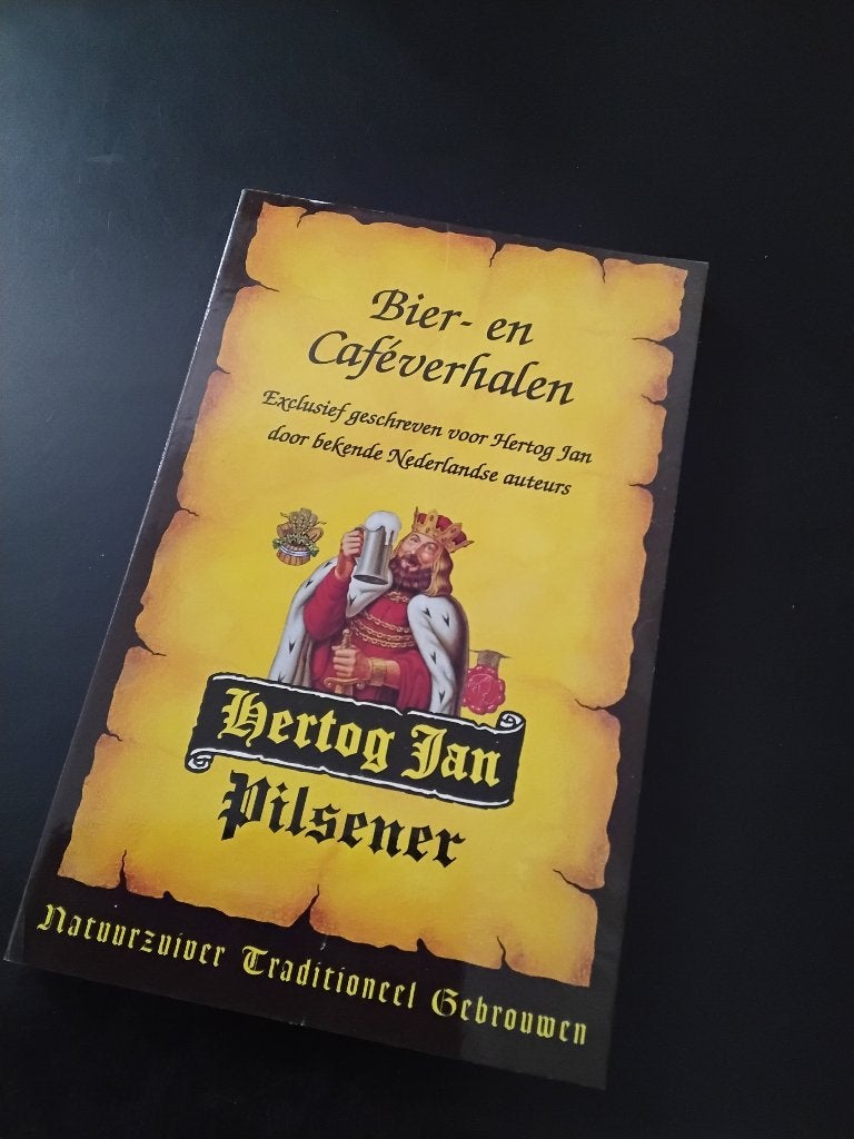Hertog jan bier en cafeverhalen boekje, Ophalen of Verzenden, Zo goed als nieuw, Reclamebord, Plaat of Schild, Hertog Jan
