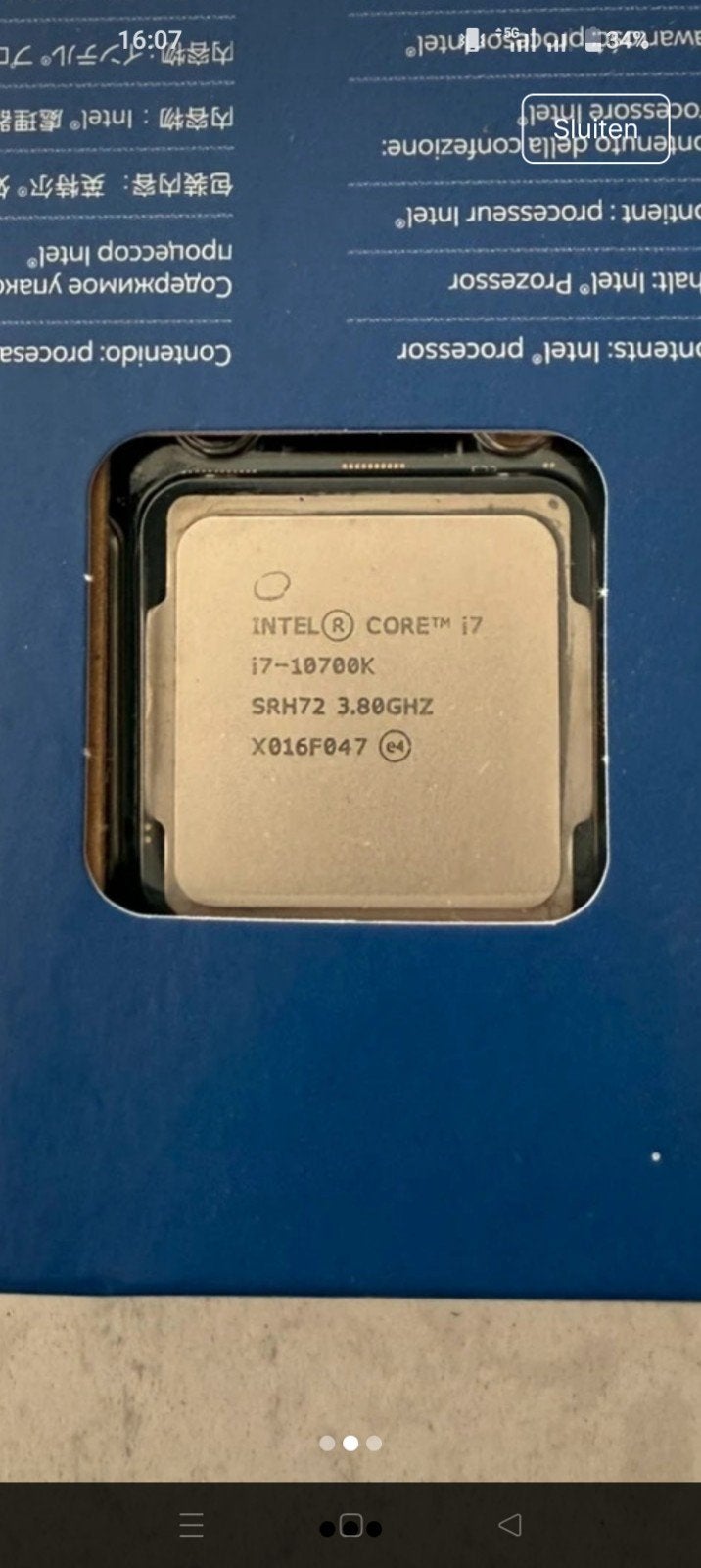 Intel i7, Computers en Software, Processors, 8-core, Ophalen of Verzenden, Zo goed als nieuw, Intel Core i7