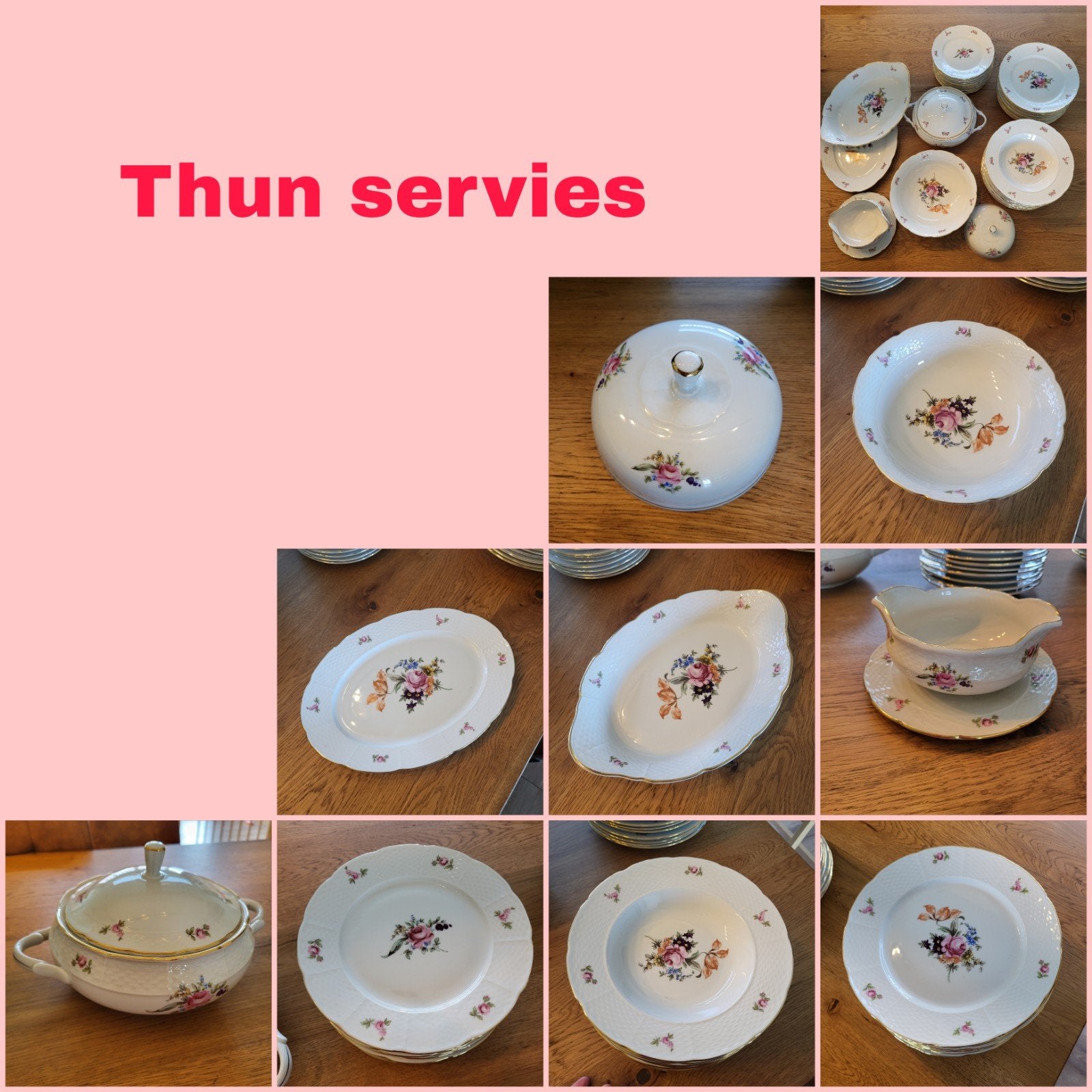 Prachtig Thun servies uit Tsjechoslowakije - Bloemen decor, Antiek en Kunst, Antiek | Servies compleet, Ophalen of Verzenden