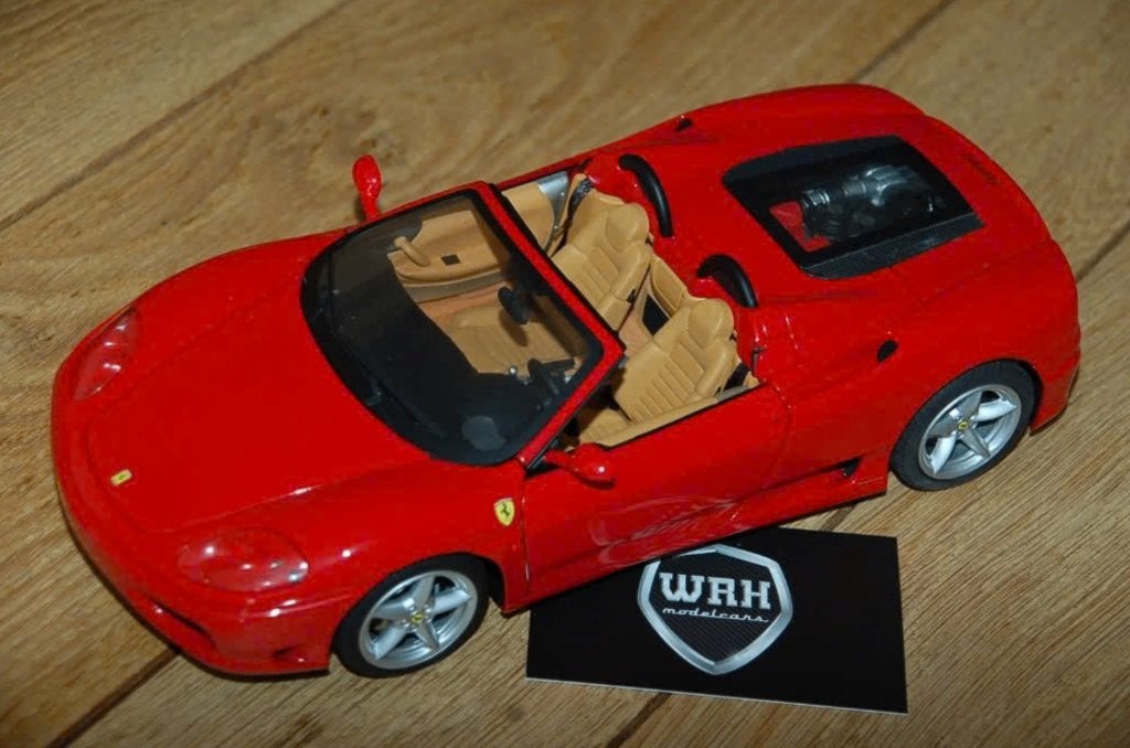 1:18 FERRARI 360 SPIDER rosso corsa red Hotwheels elite WRH, Verzenden, Zo goed als nieuw, Auto, Hot Wheels