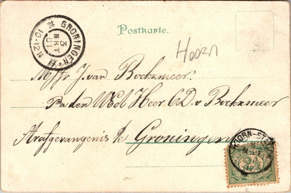 Hoorn - 12 antieke ansichtkaarten briefkaart, Verzenden, Voor 1920, Gelopen, Noord-Holland
