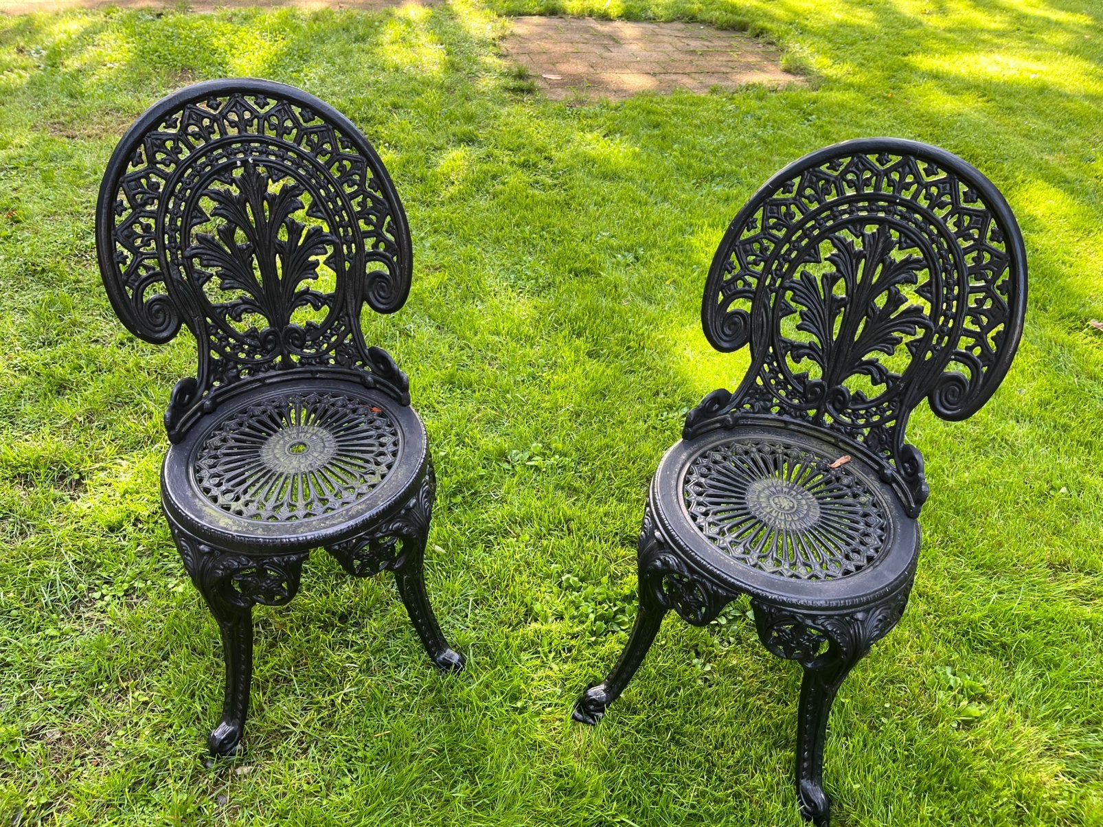 Bistroset gietijzer, Tuin en Terras, Ophalen, Zo goed als nieuw, Overige materialen, 2 zitplaatsen