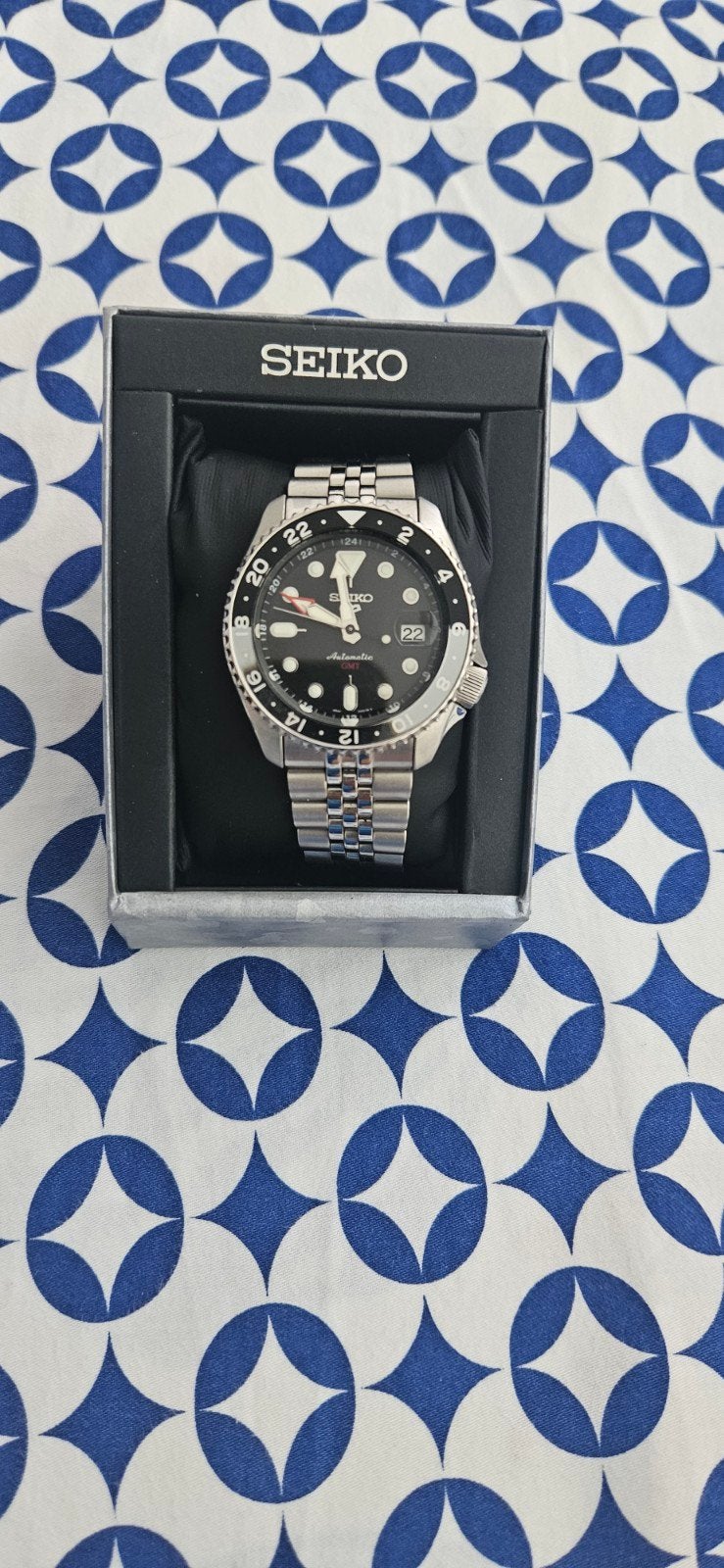 Seiko 5 Sports SSK001K1 GMT Horloge - Zo goed als nieuw, Ophalen of Verzenden, Nieuw, Staal, Seiko