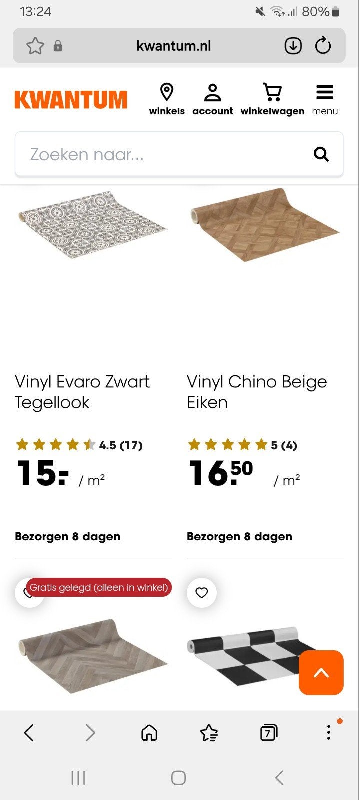 Opzoek: vinyl vloer op rol, Ophalen of Verzenden