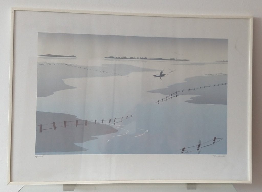 aquarel Reflexxion van Genevieve Poirier, volgnr 16, Gebruikt, Oorspronkelijke maker, Overige typen, Ophalen of Verzenden