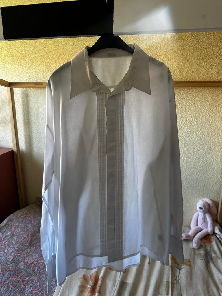 Witte heren bloes - XL, Ophalen of Verzenden, Zo goed als nieuw, Wit, Halswijdte 43/44 (XL)