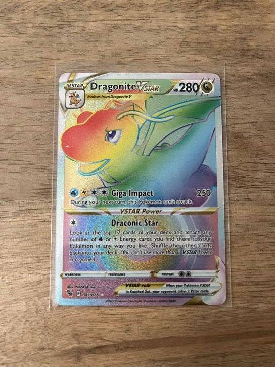 Dragonite Vstar 081/078, Ophalen of Verzenden, Nieuw, Losse kaart, Foil