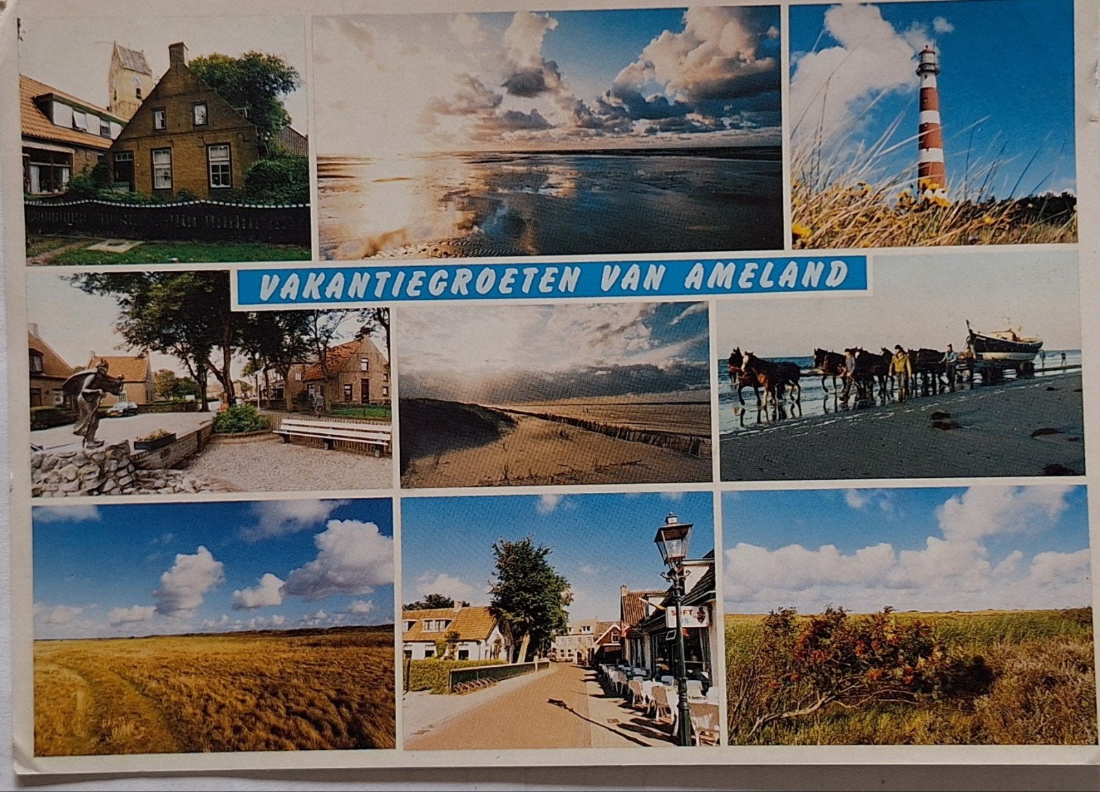 Ansichtkaart Vakantiegroeten van Ameland (Gelopen), Ophalen of Verzenden