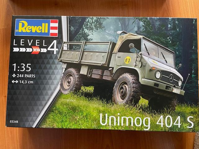 Bouwdoos 1:35 Revell 03348 Unimog 404S, Nieuw, Ophalen of Verzenden, Truck, 1:32 tot 1:50