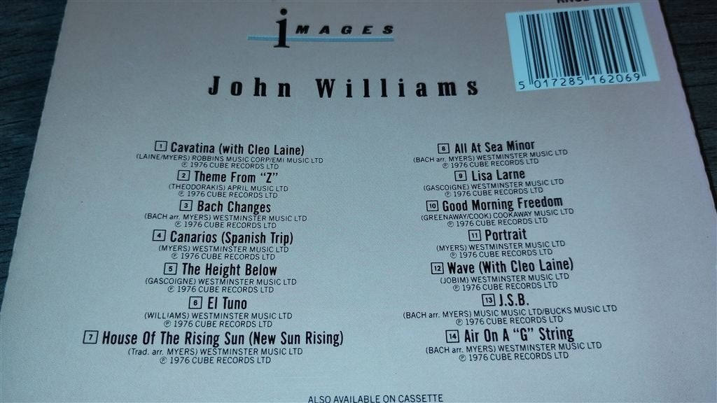 John Williams - Images, Ophalen of Verzenden, Zo goed als nieuw