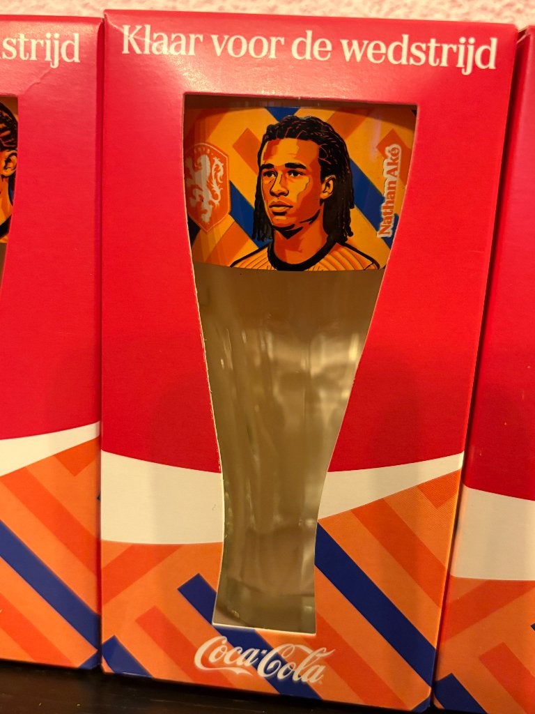 Nathan Aké Coca Cola limited edition glas, Verzenden, Nieuw, Frisdrankglas