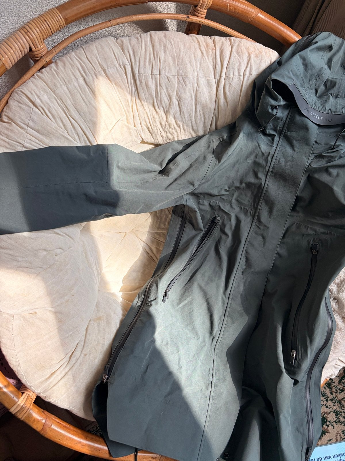 KRAKATAU Liner Parka QW183 Planck - Warme en waterdichte jas, Ophalen of Verzenden, Zo goed als nieuw, Maat 36 (S), Groen