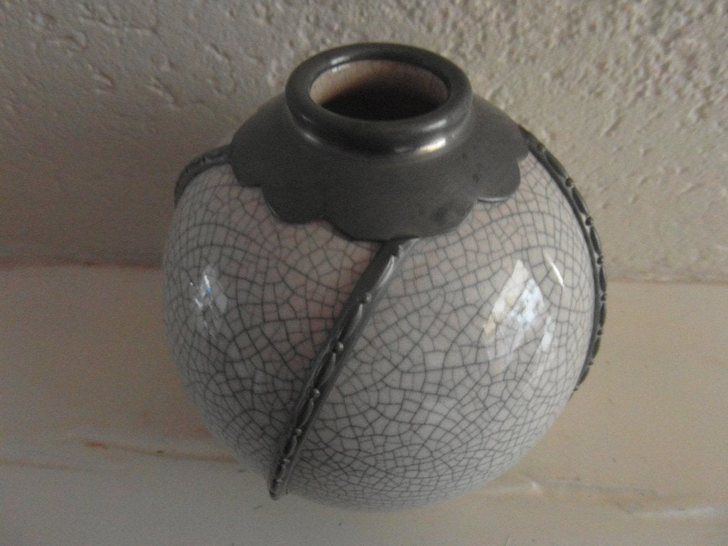 PLAZUID VAASJE MET TIN APPLCATIE VAN GERO., Ophalen of Verzenden