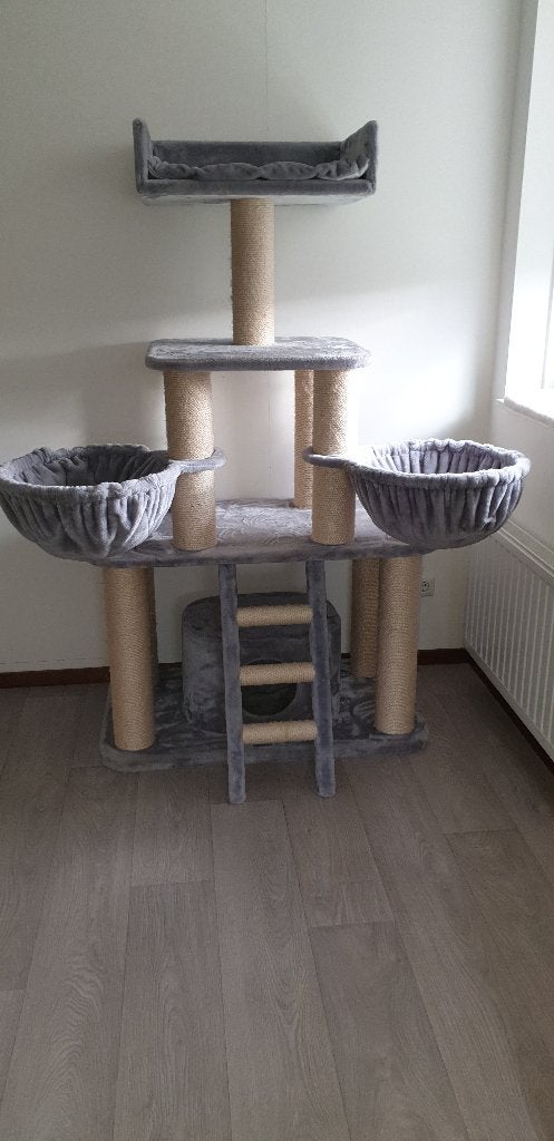 RHR krabpaal Phanter lichtgrijs, Dieren en Toebehoren, Ophalen, Zo goed als nieuw, Krabpaal