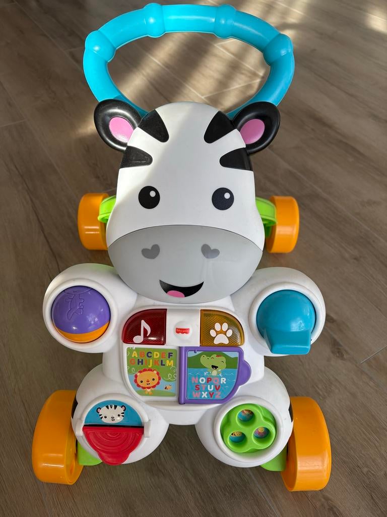 Fisher-Price Zebra Loopwagentje en Activiteitencentrum, Ophalen, Gebruikt, Overige typen, Met licht