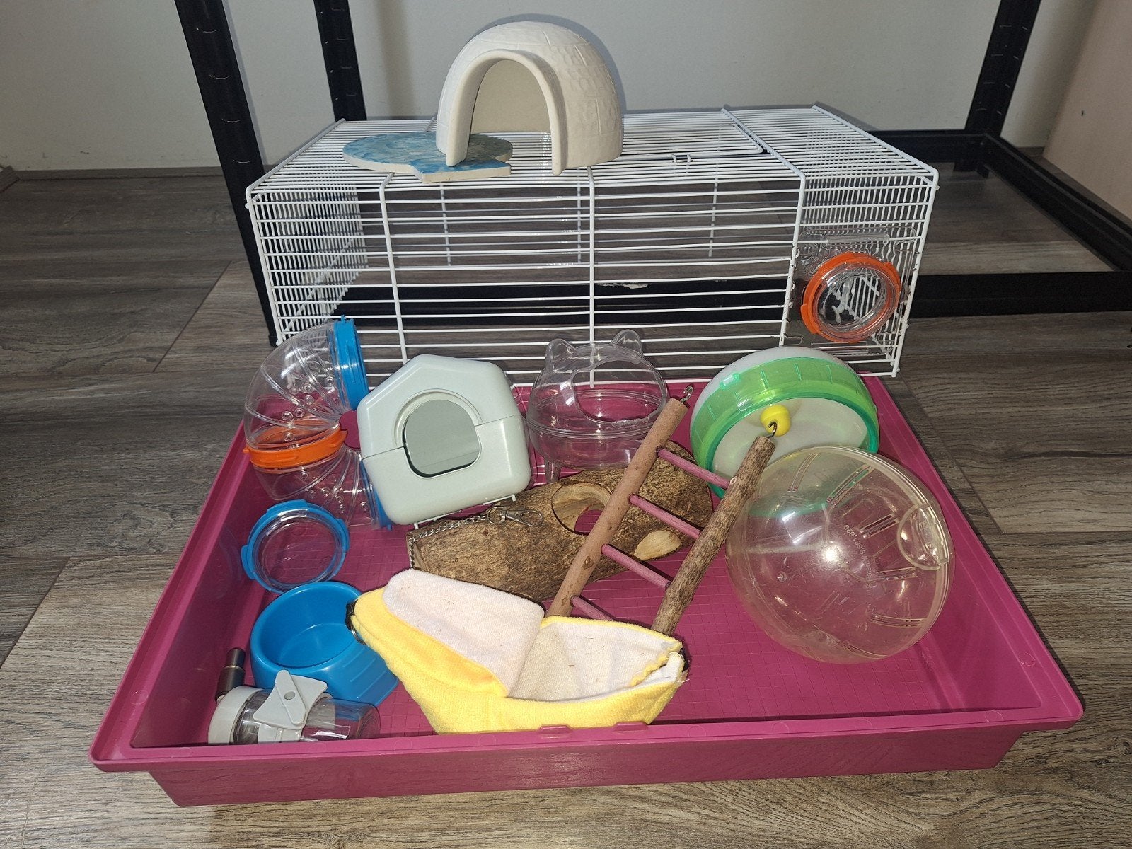 Hamsterkooi COMPLEET!, Dieren en Toebehoren, Kooi, Minder dan 75 cm, Zo goed als nieuw, Hamster
