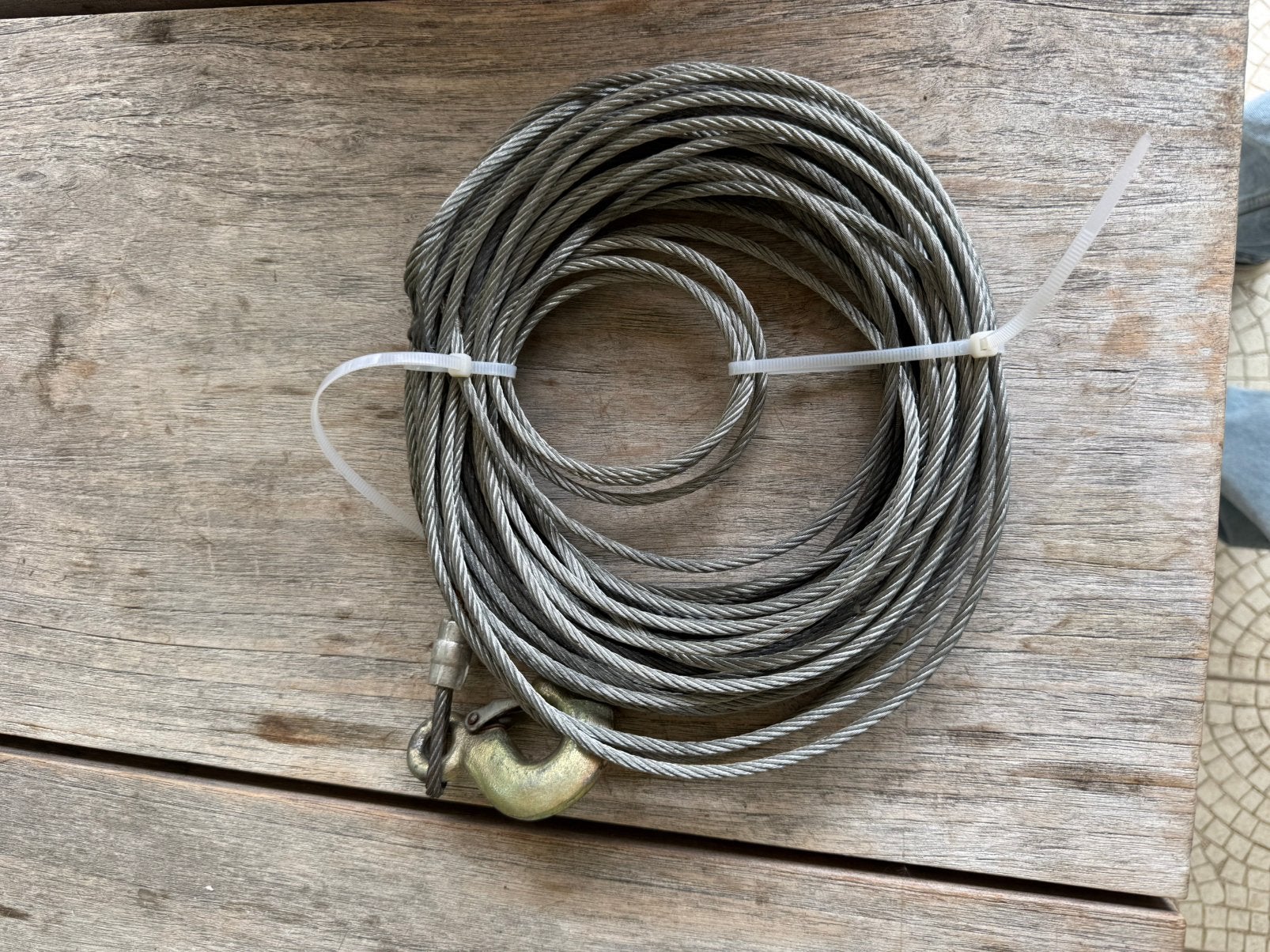 Lierkabel staalkabel met haak, Ophalen of Verzenden, Zo goed als nieuw
