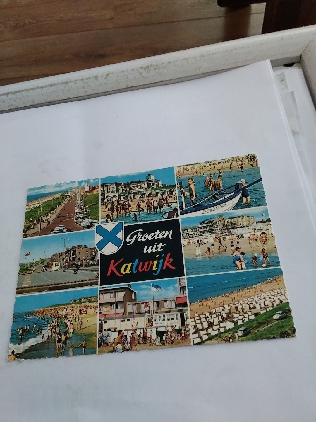 Vintage Ansichtkaart Groeten uit Katwijk, Verzamelen, Ophalen of Verzenden, Zuid-Holland