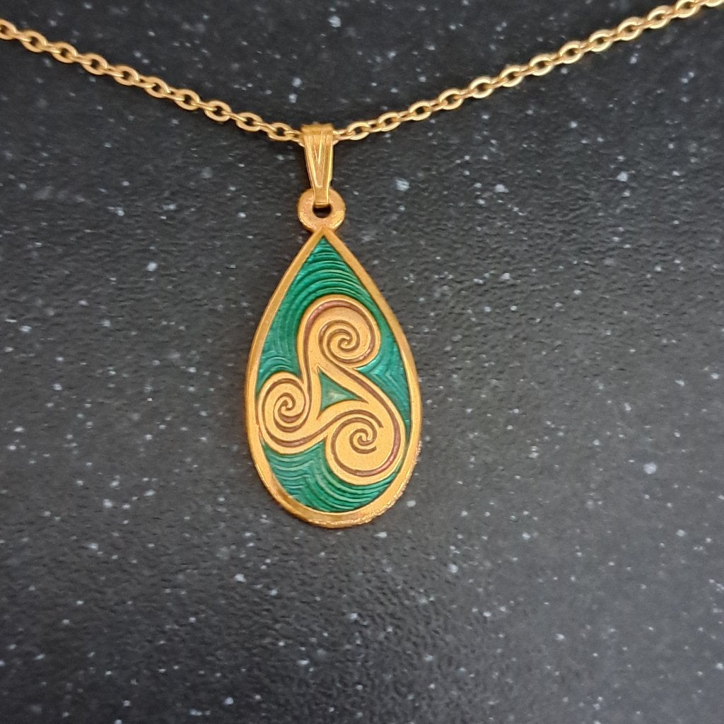 Keltische hanger met ketting, Nieuw, Ophalen of Verzenden, Goud, Overige materialen