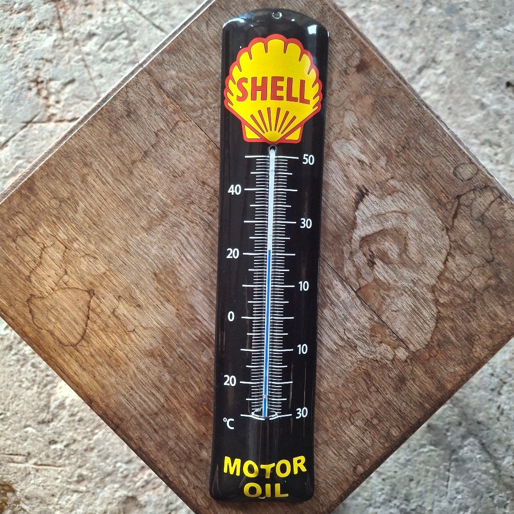SHELL Thermometer - Emaille, Ophalen of Verzenden