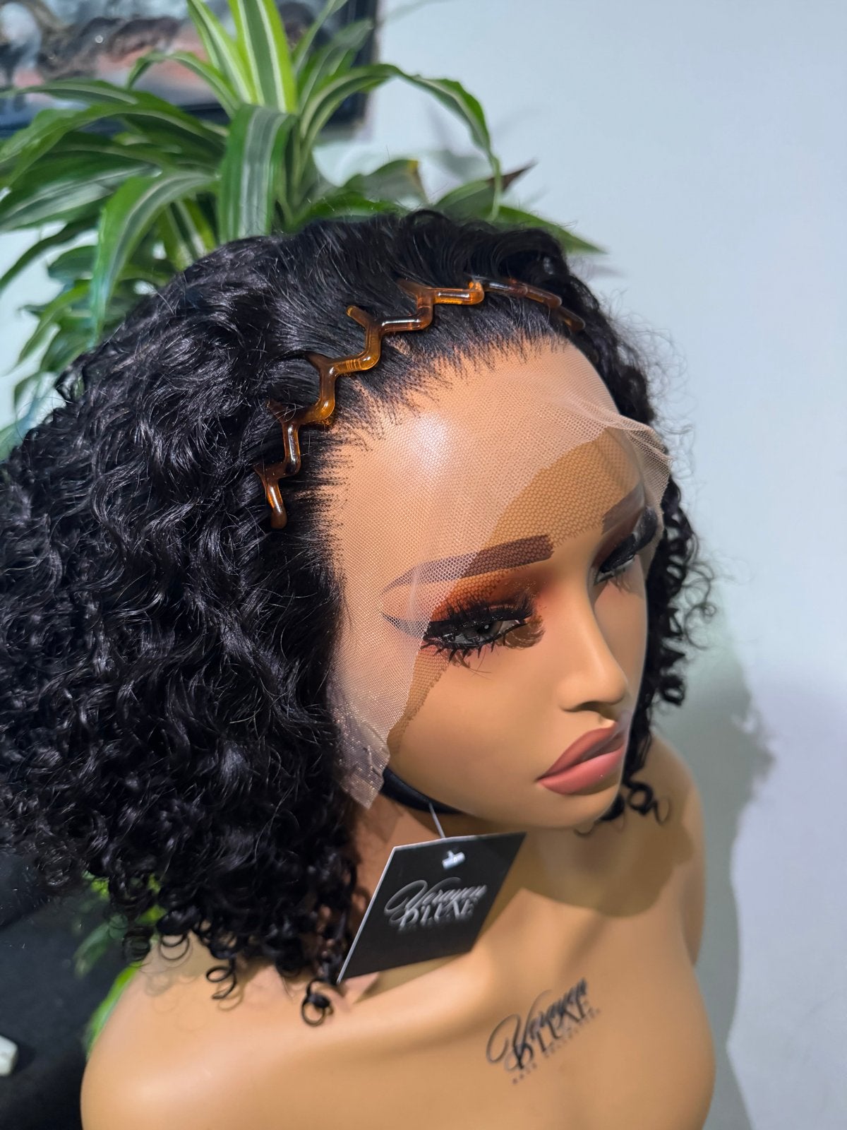 13x4 Frontale Krullen Pruik Human Hair 10 inch, Ophalen of Verzenden, Nieuw, Pruik of Haarverlenging