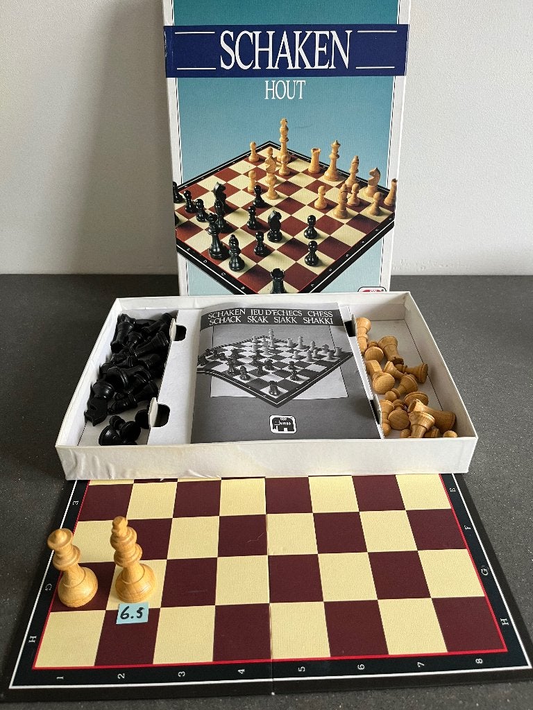 Mooi houten schaakspel, Een of twee spelers, Ophalen of Verzenden, Zo goed als nieuw