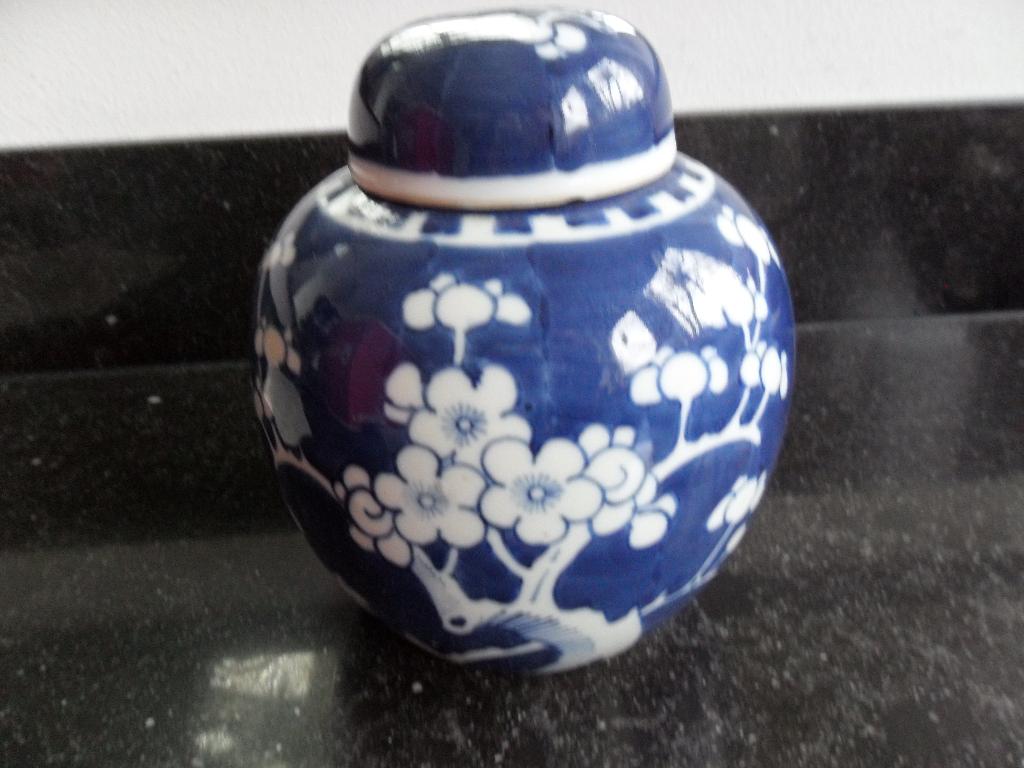 gemberpot met deksel chinese blauw/ wit, Antiek en Kunst, Ophalen of Verzenden