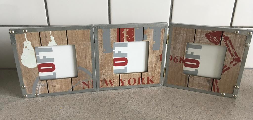 Superleuke fotolijstjes 3luik New York loft, Ophalen of Verzenden, Zo goed als nieuw