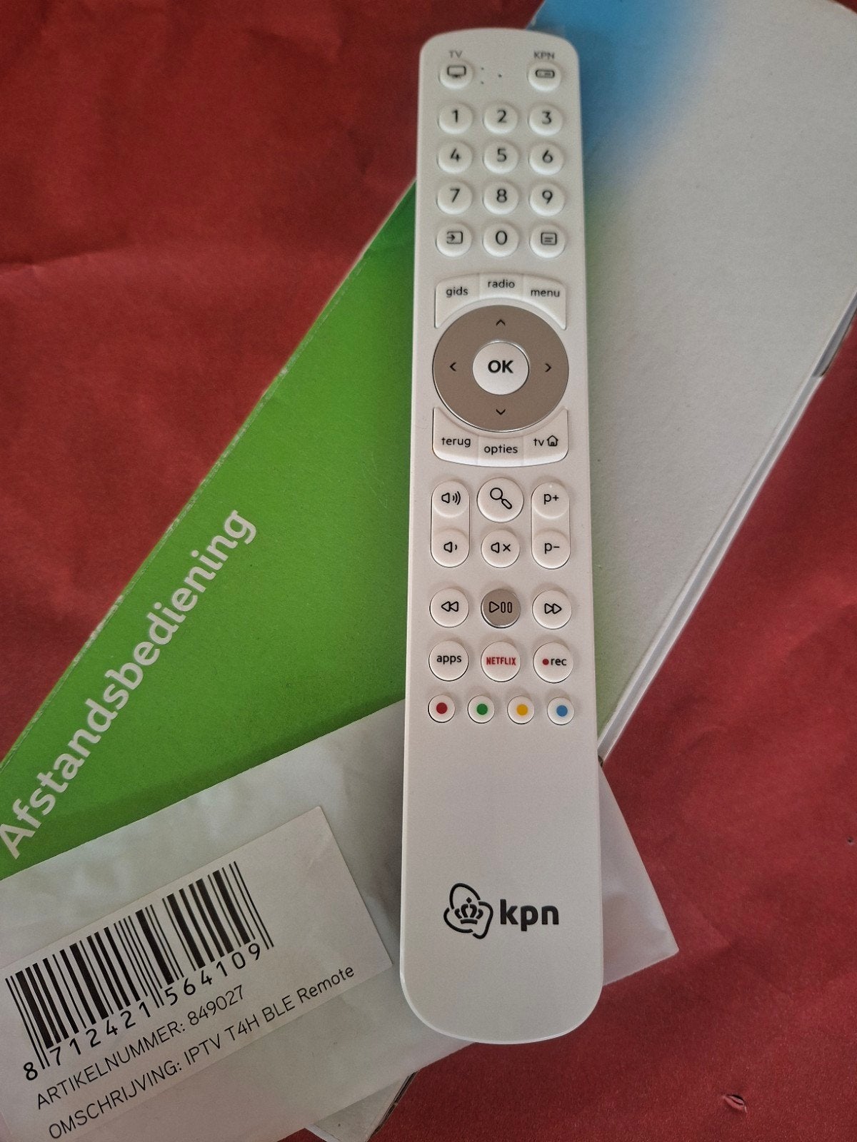 KPN IPTV T4H BLE Afstandsbediening - Nieuw, Ophalen of Verzenden, Nieuw, Origineel, Tv