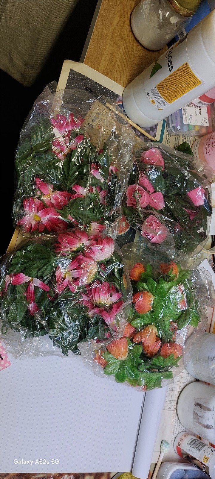 te koop 4 bloemen slingers voor op de fiets of ...., Fietsen en Brommers, Ophalen of Verzenden, Voorlicht