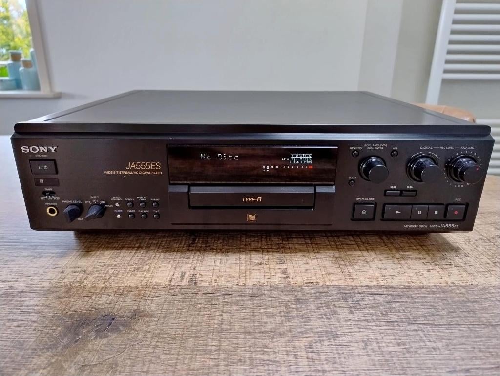 Sony MDS-JA555ES Minidisc Recorder. (als Nieuw), Ophalen of Verzenden, Minidisc-recorder