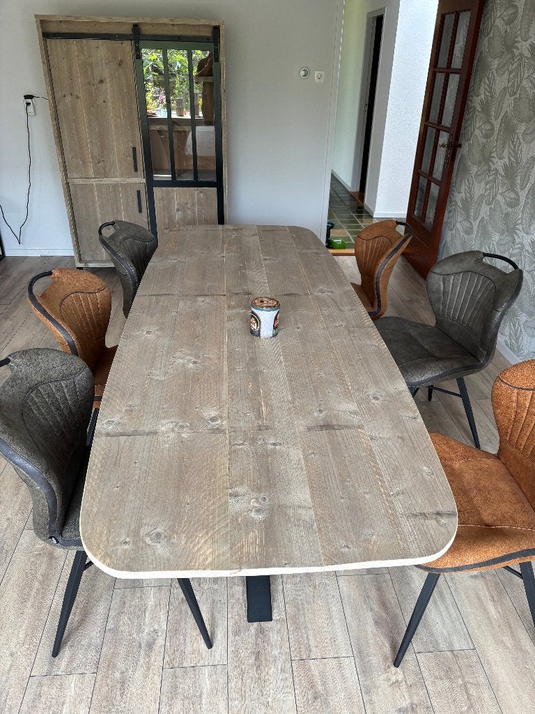 Eettafel ovaal, echte Deense uitvoering. (TIP), Industrieel, landelijk, Ovaal, Nieuw, 200 cm of meer
