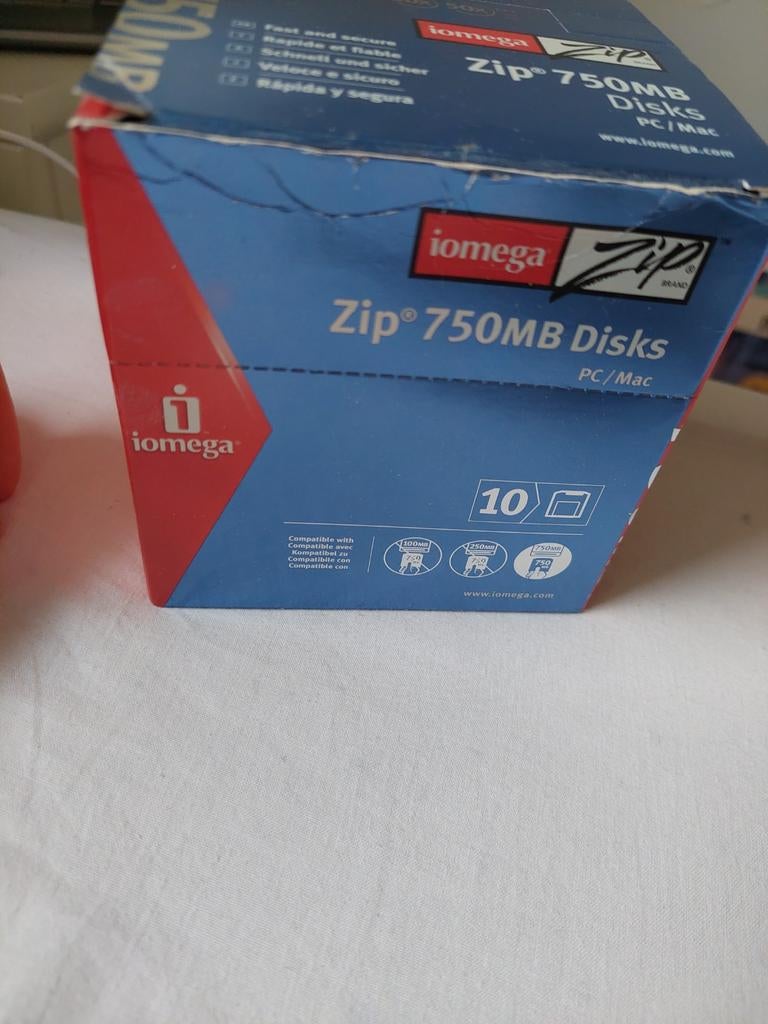 Iomega Zip 750MB Disks - 10 stuks voor PC/Mac, Computers en Software, Harde schijven, Nieuw, Extern, Overige aansluitingen, Ophalen of Verzenden