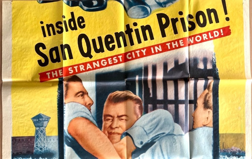 Steel Cage (1954) - Originele filmposter, Verzamelen, Ophalen of Verzenden, Gebruikt, A1 t/m A3, Film en Tv