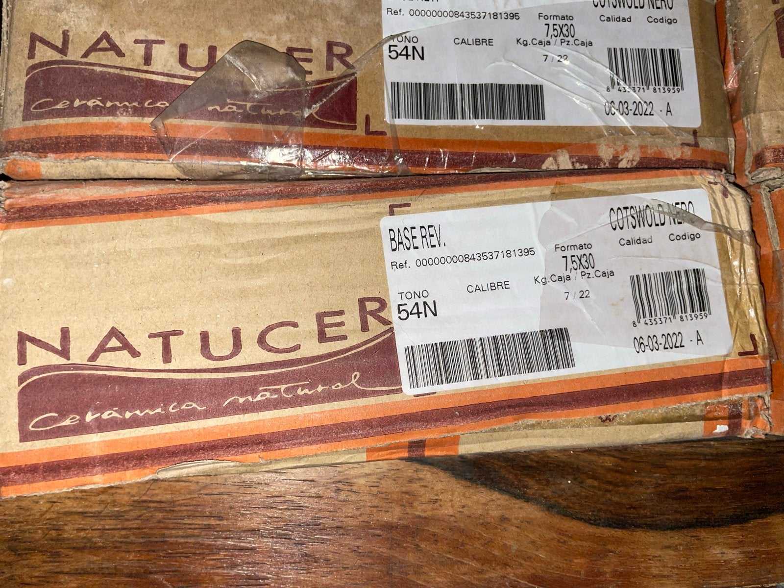 Zwarte natuursteen tegels 7,5x30cm - 6 dozen, Overige materialen, Wandtegels, Nieuw, 20 tot 40 cm