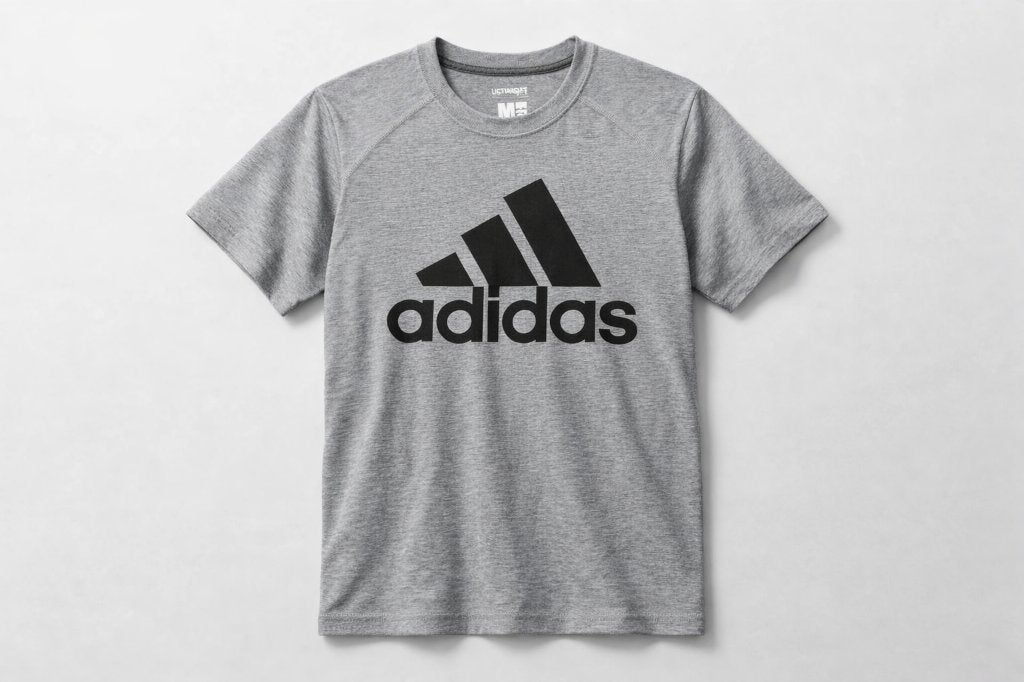 Grijs Adidas T‑shirt met logo – sportieve basic look, Kleding | Heren, T-shirts, Maat 48/50 (M), Ophalen of Verzenden, Zo goed als nieuw
