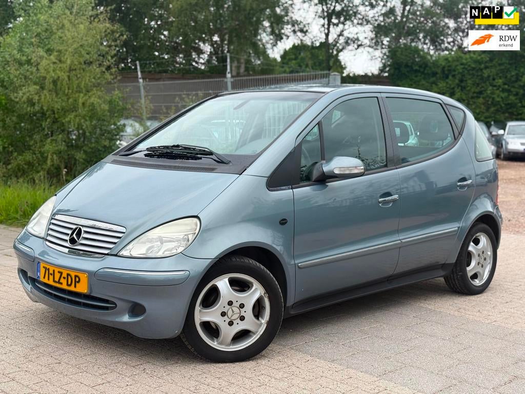 Mercedes-Benz A-klasse 140 Elegance Lang Airco Cruise Leder, Voorwielaandrijving, Stof, 4 cilinders, Bedrijf