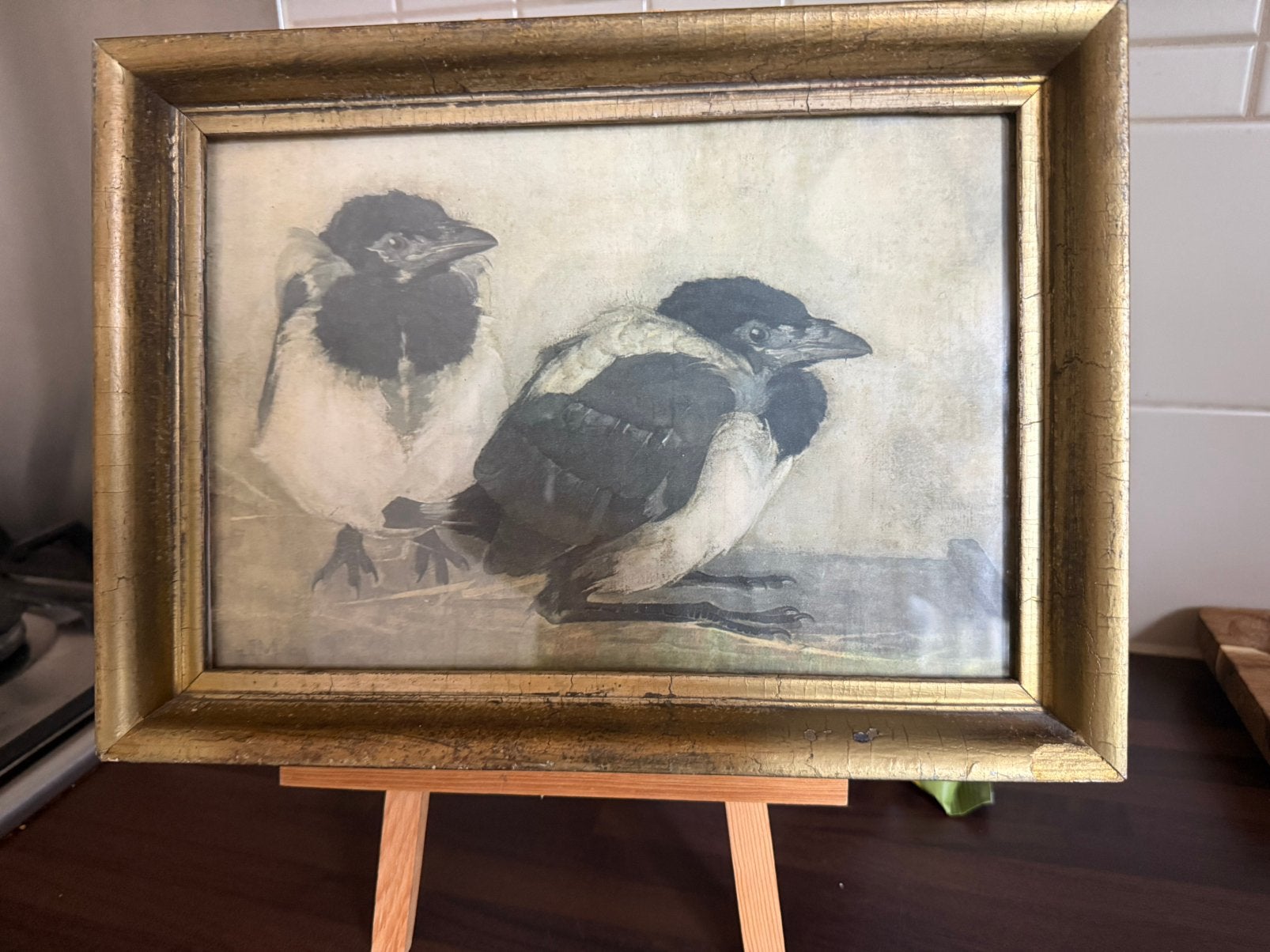 Jan Mankes ‘Twee jonge eksters, Ophalen of Verzenden