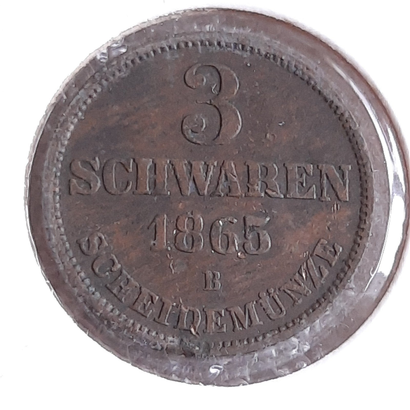 Munt 3 Schwaren Scheidemünze 1865 Hertogdom Oldenburg, Verzenden, Duitsland