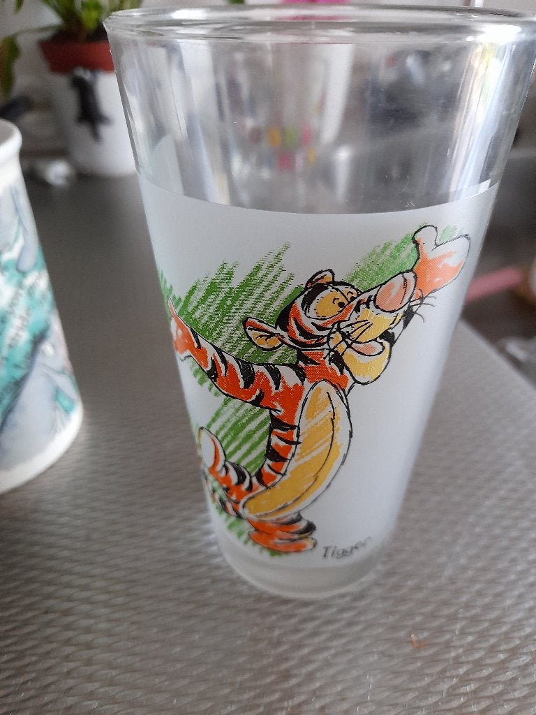 Glas tijgertje winnie the pooh, Verzamelen, Disney, Ophalen, Winnie de Poeh of vrienden, Zo goed als nieuw, Servies