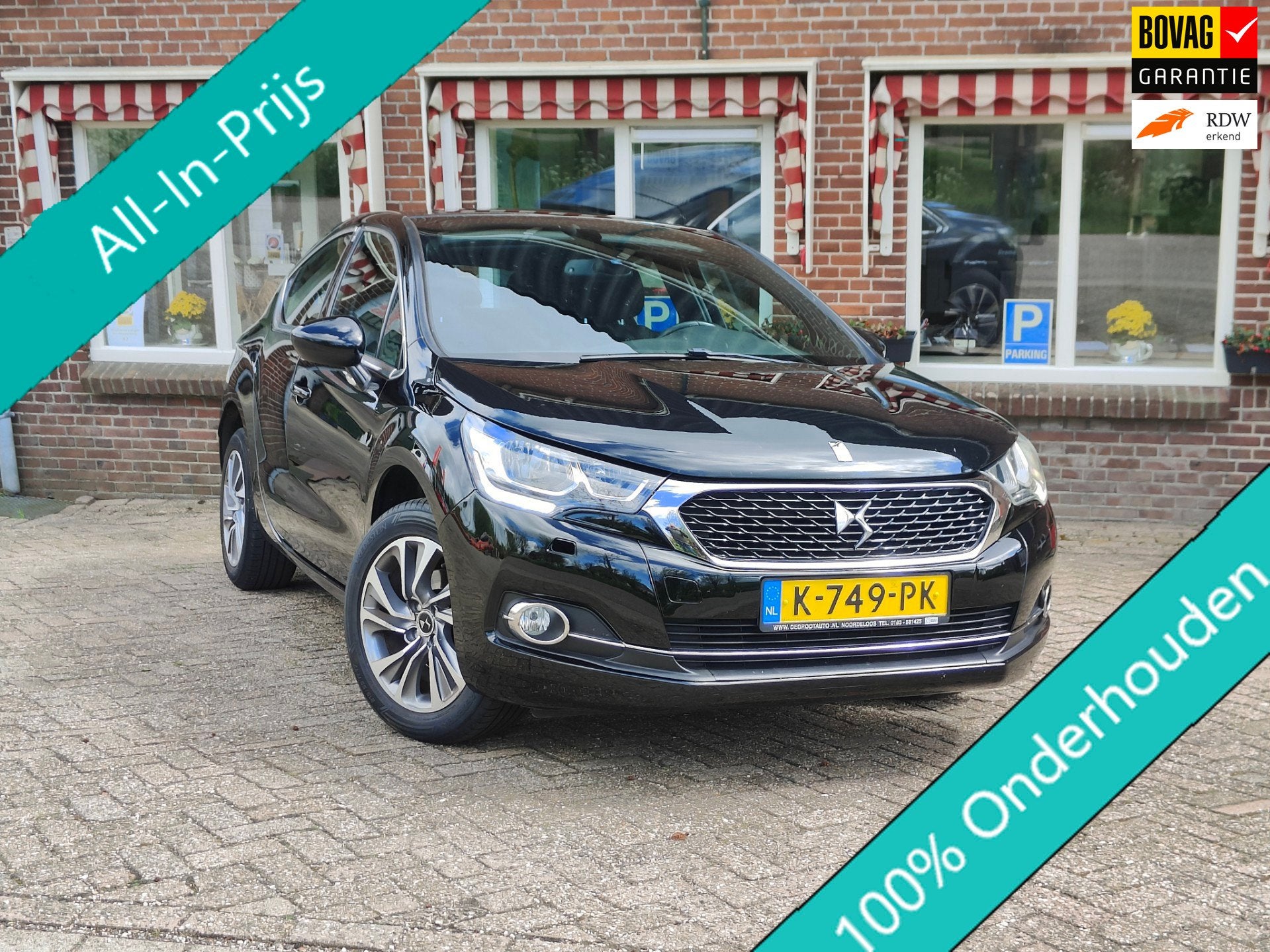 DS 4 1.2 PureTech Chic Navi Clima Cruise PDC - RIJKLAAR -, Auto's, Stof, Gebruikt, 1199 cc, Met garantie (alle)