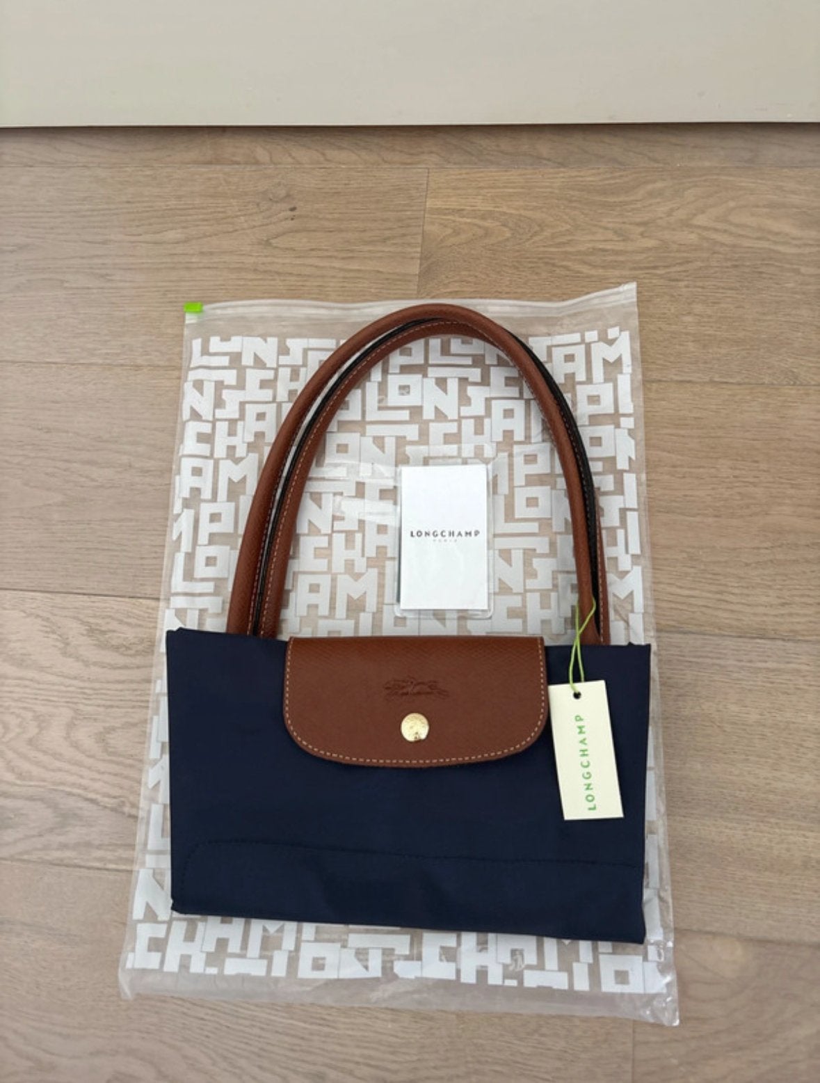 Longchamp Le Pliage Schoudertasje Maat L - Nieuw, Verzenden, Nieuw, Blauw, Schoudertasje