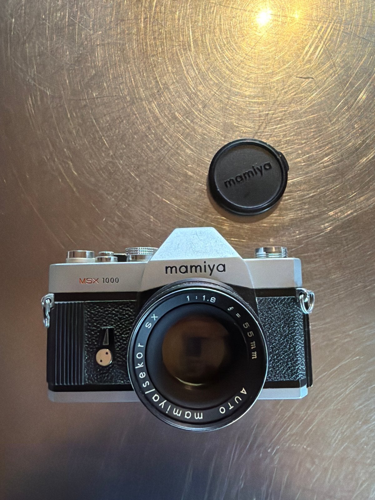 Mamiya MSX 1000 Spiegelreflexcamera met Sekor SX 55mm f/1.8, Ophalen of Verzenden, Gebruikt, Spiegelreflex, Overige Merken