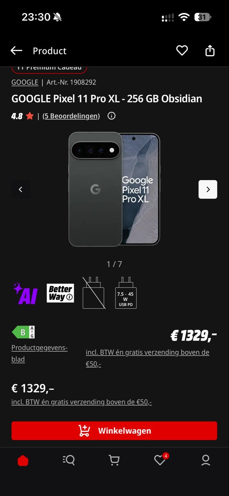 Foto 3 van Google Pixel 11 Pro XL - Nieuw met garantie