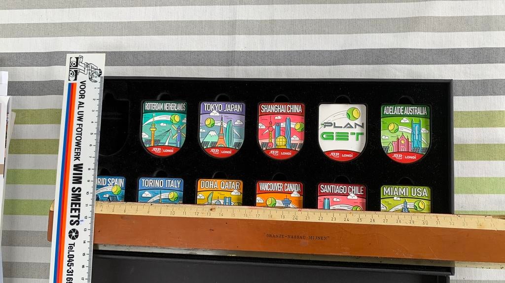 Magneten tennis 12 stuks collector items ATP Tour Longi, Postzegels en Munten, Postzegels | Nederland, Ophalen of Verzenden