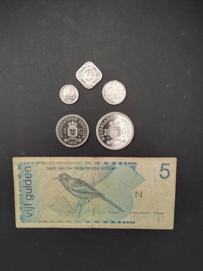 Munten en bankbiljet Nederlandse Antillen., Ophalen of Verzenden
