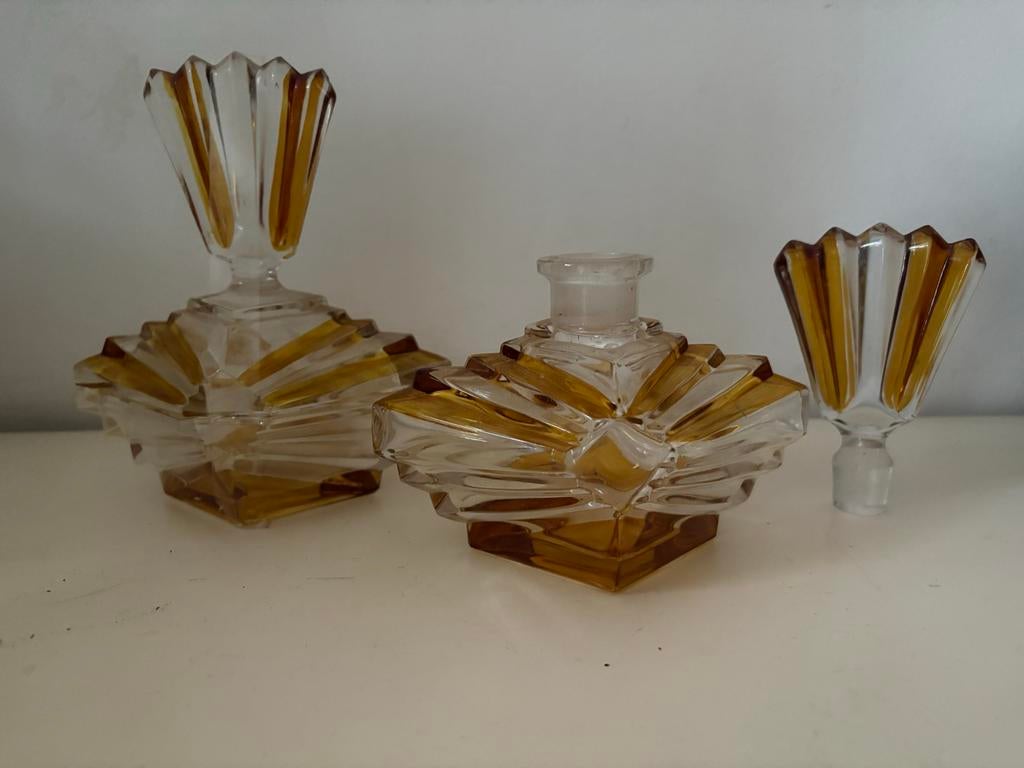 Vintage parfumflessen set - Art Deco stijl, Ophalen