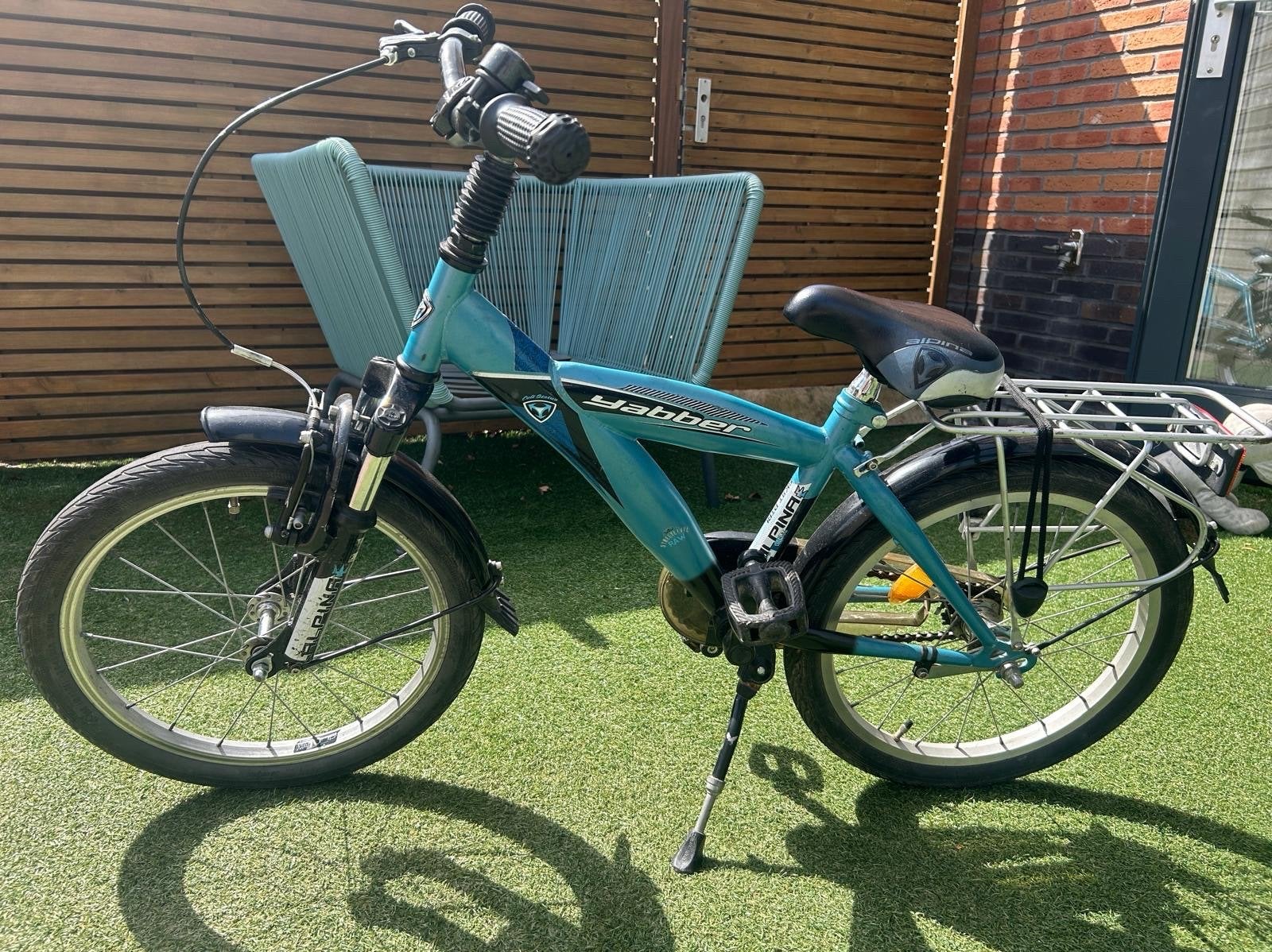 Alpina Jabber Kinderfiets 16 inch - Blauw/Zwart, Ophalen of Verzenden, Gebruikt, Terugtraprem, 16 tot 20 inch