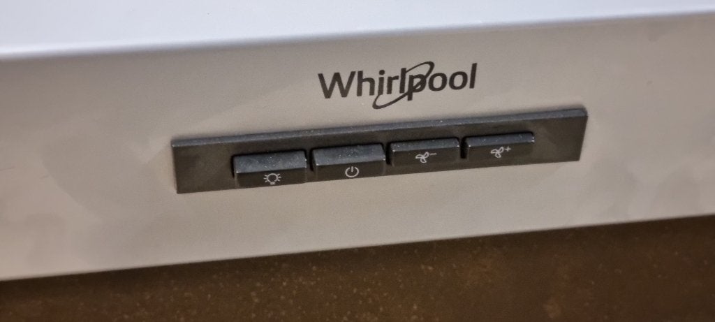 afzuigkap rvs whirlpool, Witgoed en Apparatuur, Afzuigkappen, Ophalen, Wandschouwkap, Nieuw, Inbouw