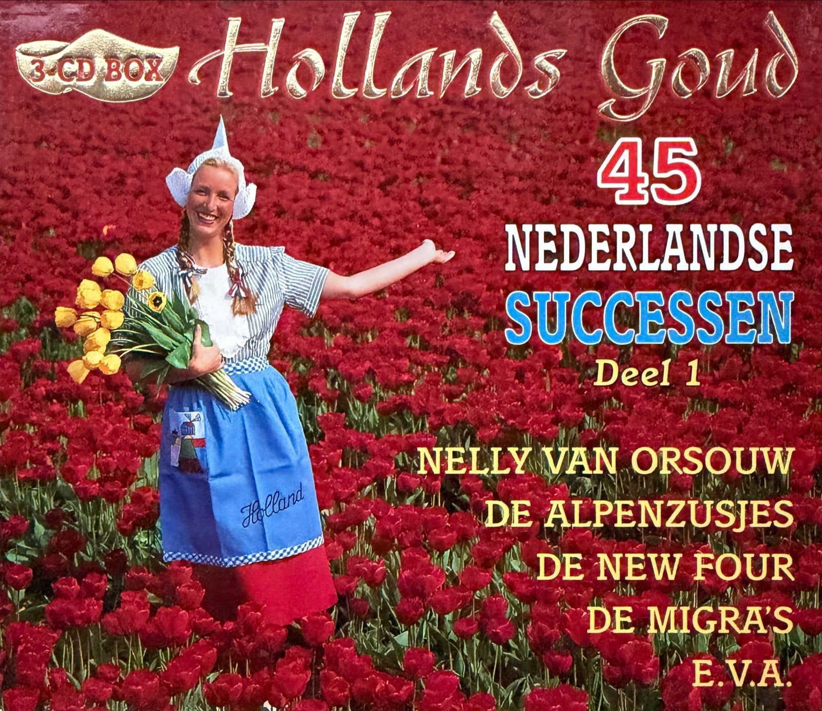 Hollands Goud - 45 Nederlandse Successen Deel 1 (3 CD Box), Cd's en Dvd's, Boxset, Zo goed als nieuw, Inclusief boekje, Schlager